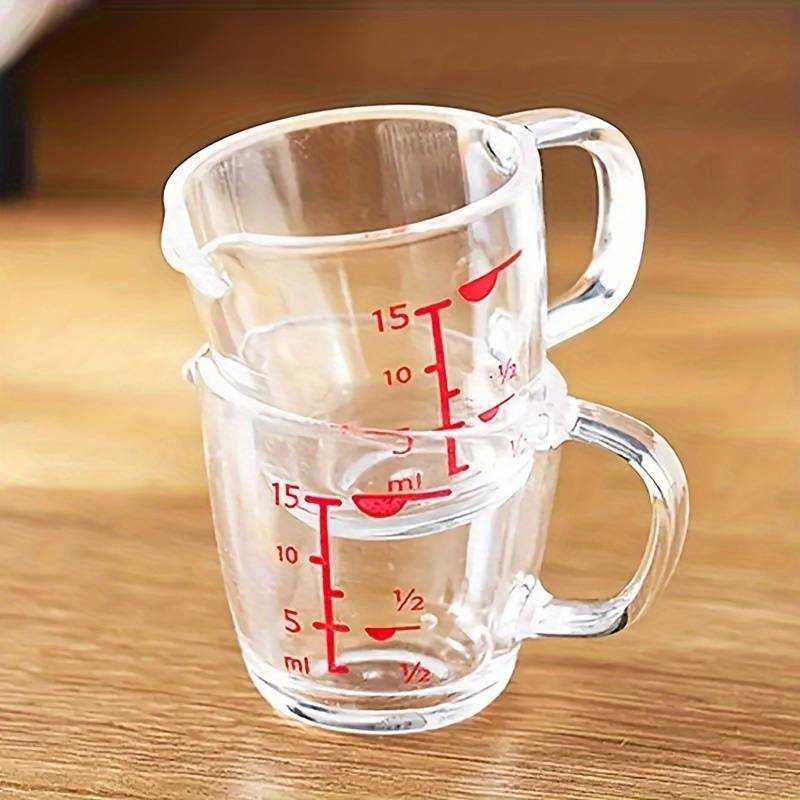 1pc Ultra Small Mini Measuring Cup, 0.51oz Scale Measuring Cup, Small  Measuring Cup With Red Measurement Scale For DIY Resin Craft Casting Tool